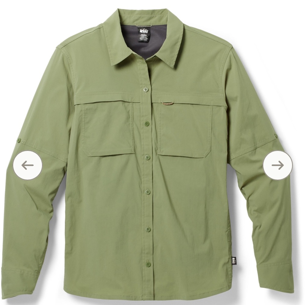 REI Co-op Sahara Long-Sleeve Solid Shirt - Women's in Harvest Sage